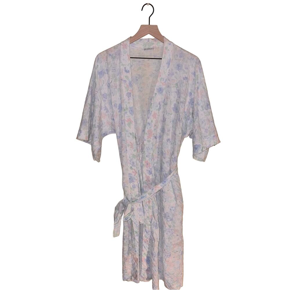 VNTG MISS ELAINE floral lightweight robe OS - Picture 1 of 6